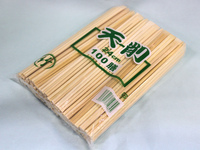 『割り箸-天削 24cm』中国竹(緑)